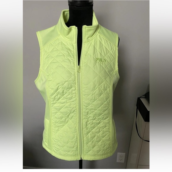 FILA Neon yellow women’s vest size medium - Picture 6 of 6